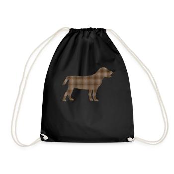 Chien - Sac de sport léger - noir - Devant