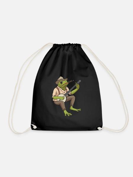 Conception d’un musicien de banjo grenouille pour un concert de bluegrass - Sac de sport léger - noir