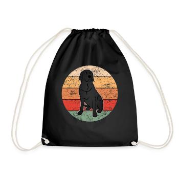 Labrador Retriever Hund Hundeliebhaber Geschenk - Turnbeutel - Schwarz - Vorne