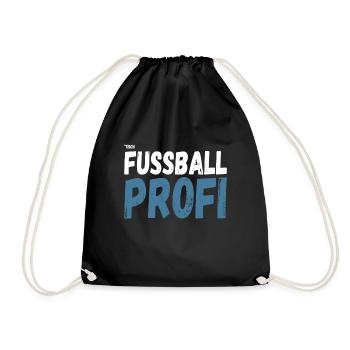 Tischfußball Profi Tischfußballer - Turnbeutel - Schwarz - Vorne