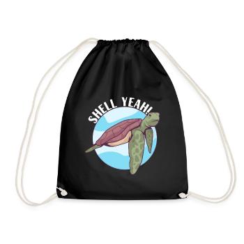Turtle Turtle Aquatic turtle - Drawstring Bag - black - Front