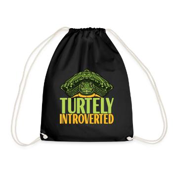 Turtle Turtle Aquatic turtle - Drawstring Bag - black - Front