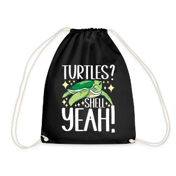 Turtle Turtle Aquatic turtle - Drawstring Bag - black - Front