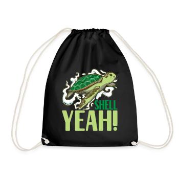 Turtle Turtle Aquatic turtle - Drawstring Bag - black - Front