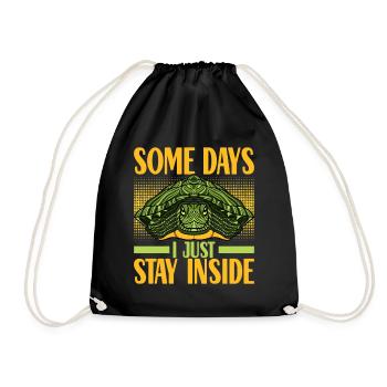 Turtle Turtle Aquatic turtle - Drawstring Bag - black - Front