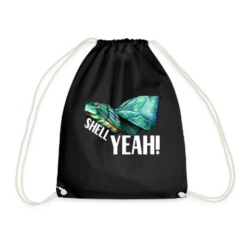 Turtle Turtle Aquatic turtle - Drawstring Bag - black - Front