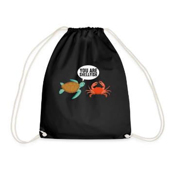 Turtle Turtle Aquatic turtle - Drawstring Bag - black - Front