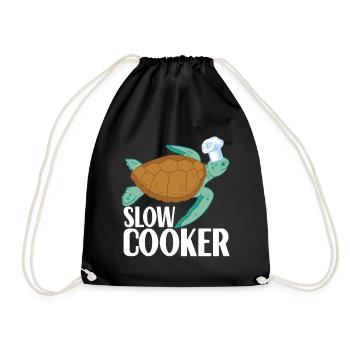 Turtle Turtle Aquatic turtle - Drawstring Bag - black - Front