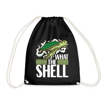 Turtle Turtle Aquatic turtle - Drawstring Bag - black - Front