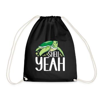 Turtle Turtle Aquatic turtle - Drawstring Bag - black - Front