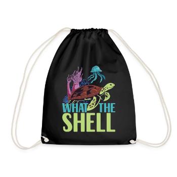Turtle Turtle Aquatic turtle - Drawstring Bag - black - Front