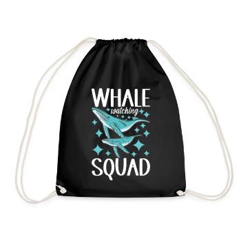 Observateurs de baleines - Sac de sport léger - noir - Devant