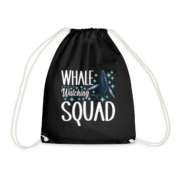 Observateurs de baleines - Sac de sport léger - noir - Devant