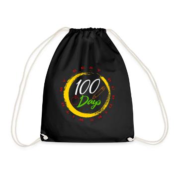 Schulshirt, 100 Tage mit meinem besten Buddies T-Shirt, - Turnbeutel - Schwarz - Vorne
