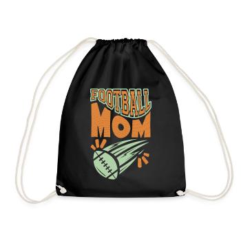 American Football, Football-Mom, Saying - Drawstring Bag - black - Front