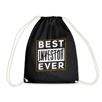 Best investor ever Investors invest - Drawstring Bag - black - Front