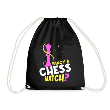 Envie d’une fille de jeu d’échecs amateur d’échecs - Sac de sport léger - noir - Devant