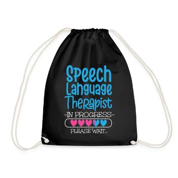 Speech Therapist Therapy Assistant - Turnbeutel - Schwarz - Vorne