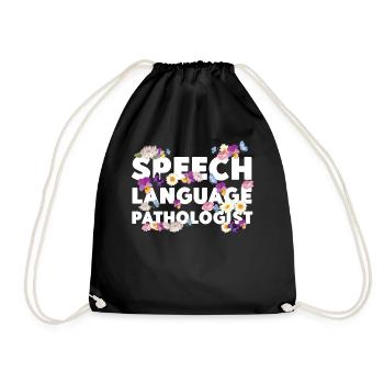 Speech Therapist Therapy Assistant - Turnbeutel - Schwarz - Vorne