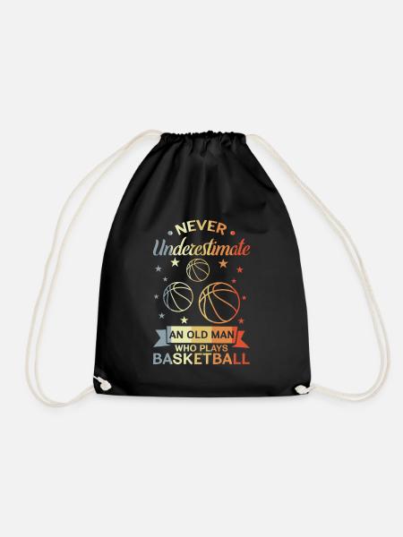 Basketballspieler Opa - Turnbeutel - Schwarz