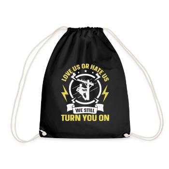 Nous vous allumons toujours électricien - Sac de sport léger - noir - Devant