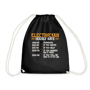 Nous vous allumons toujours électricien - Sac de sport léger - noir - Devant