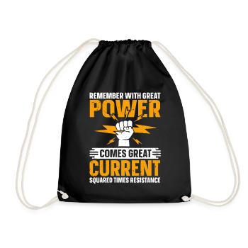 Nous vous allumons toujours électricien - Sac de sport léger - noir - Devant