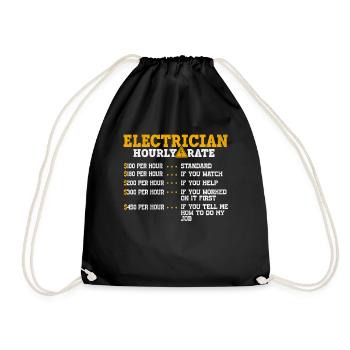 Nous vous allumons toujours électricien - Sac de sport léger - noir - Devant