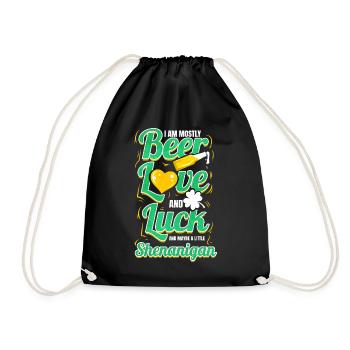 Beer Love And Luck And Shenanigan On St Patricks - Drawstring Bag - black - Front