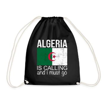 Algerien Spruch - Turnbeutel - Schwarz - Vorne