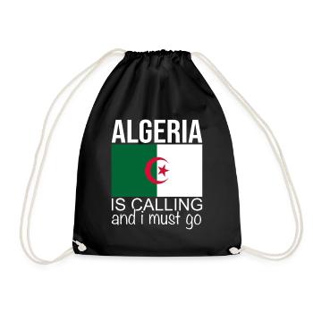 Algerien Spruch - Turnbeutel - Schwarz - Vorne