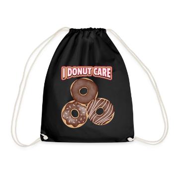 I-Donut-Care drôle de dicton, jeu de mots avec beignet au chocolat - Sac de sport léger - noir - Devant