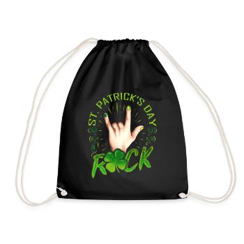 Sign Of The Horns Hand Logo Rock Music St - Turnbeutel - Schwarz - Vorne
