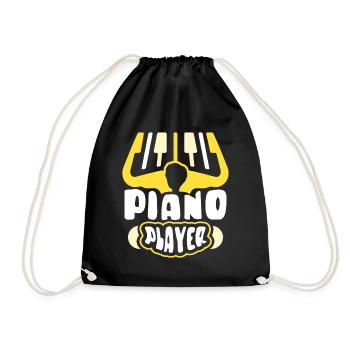Piano player Piano Piano musician - Drawstring Bag - black - Front
