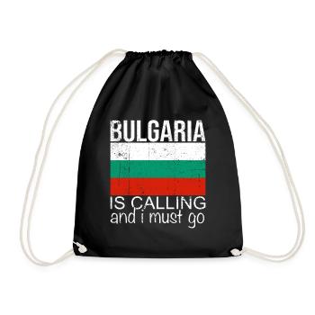 Bulgaria - Drawstring Bag - black - Front