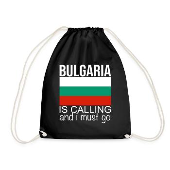 Bulgaria - Drawstring Bag - black - Front