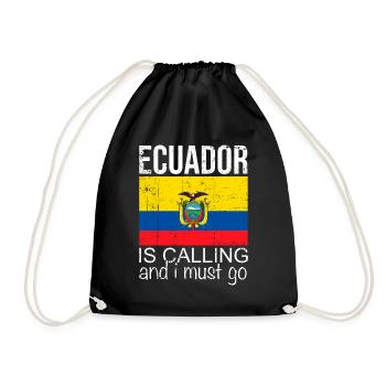 Ecuador Spruch - Turnbeutel - Schwarz - Vorne