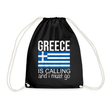 Grèce Dicton - Sac de sport léger - noir - Devant