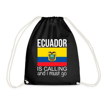 Ecuador Spruch - Turnbeutel - Schwarz - Vorne