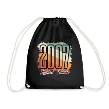 2007 Année de naissance Anniversaire Année de construction Vintage Rétro - Sac de sport léger - noir - Devant