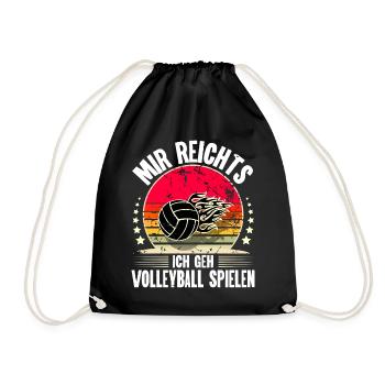 Volleyball - Turnbeutel - Schwarz - Vorne