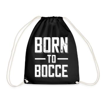 Né à la pétanque dicton pour la pétanque et la pétanque - Sac de sport léger - noir - Devant