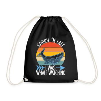 Observateurs de baleines - Sac de sport léger - noir - Devant