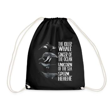 Observateurs de baleines - Sac de sport léger - noir - Devant
