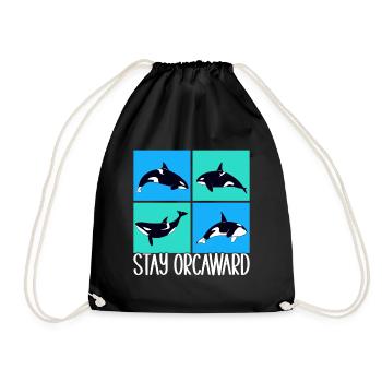 Orques d’observation des baleines - Sac de sport léger - noir - Devant