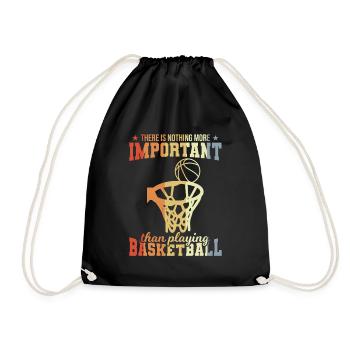 Basketball player saying - Drawstring Bag - black - Front