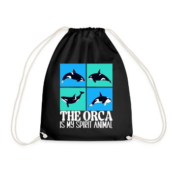 Orques d’observation des baleines - Sac de sport léger - noir - Devant