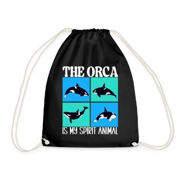 Orques d’observation des baleines - Sac de sport léger - noir - Devant