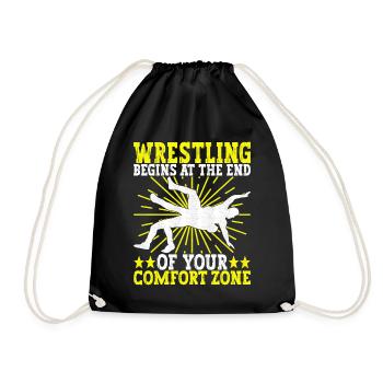 Wrestling Wrestling Wrestlers - Drawstring Bag - black - Front