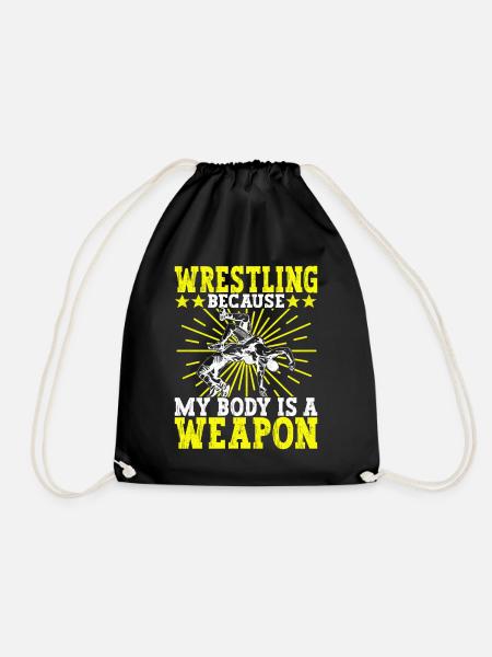 Wrestling Ringen Ringer - Turnbeutel - Schwarz